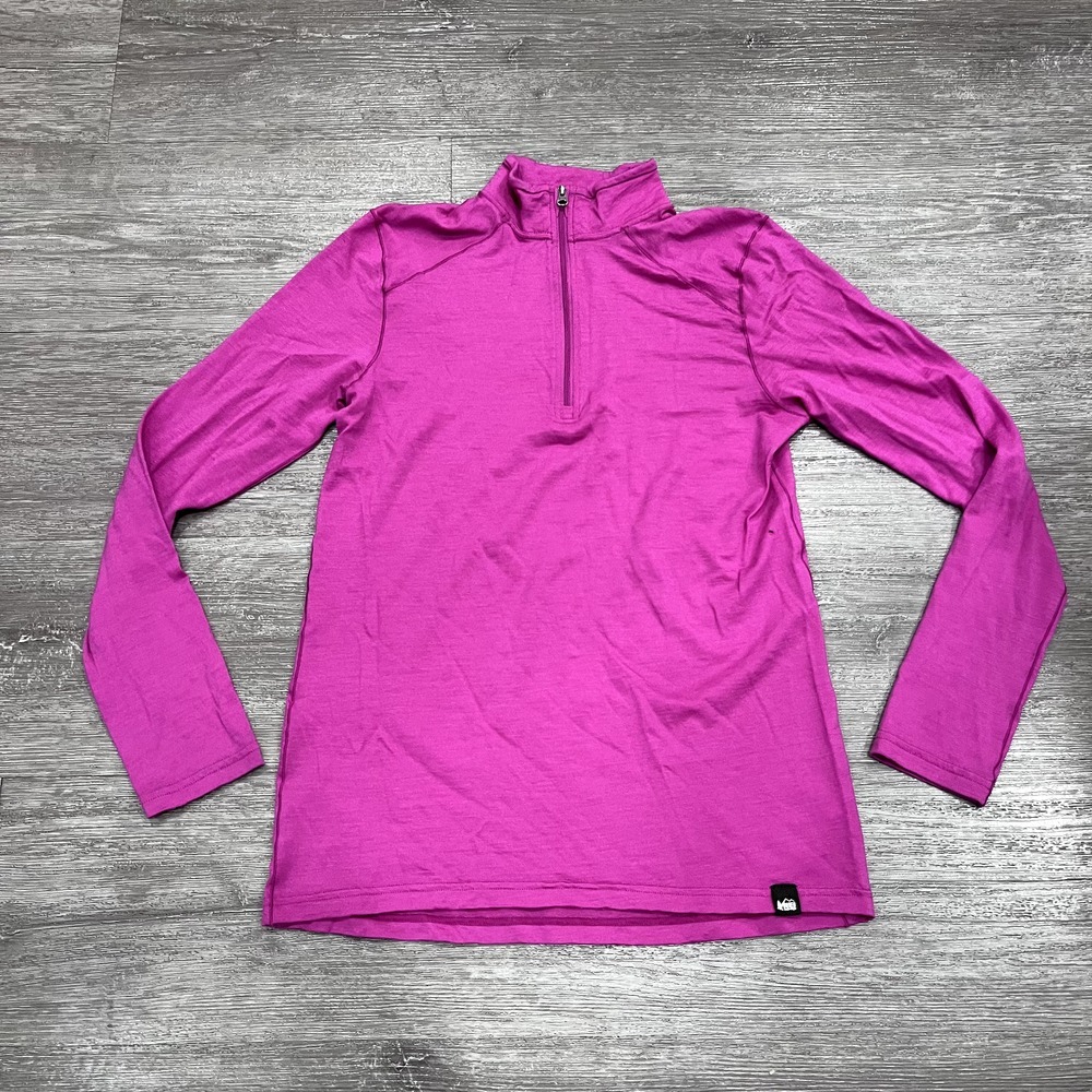 REI Co Op 1/4 Zip Sweater Youth‎ 18 XL Purple Long Sleeve Camp Outdoor Hiking